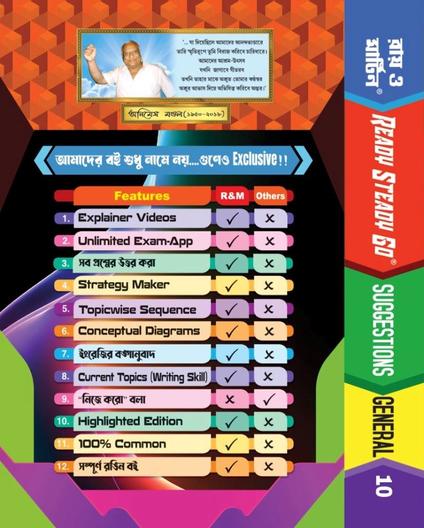 Madhyamik Exam 2026 Ready Steady Go General Suggestions Book – Ray & Martin